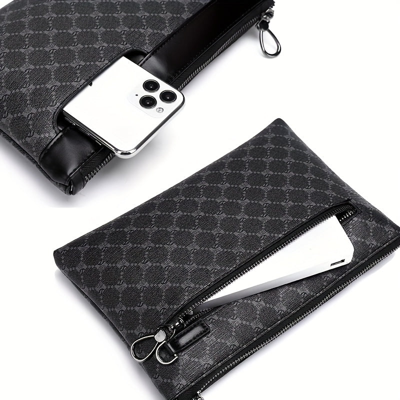 Men's Tote Bag, Handbag, Shoulder Bag, Clutch This clutch bag is suitable for business, casual travel, daily life, and other occasions. Lead fashion trends and showcase your honor. The perfect holiday gift Men's large zippere