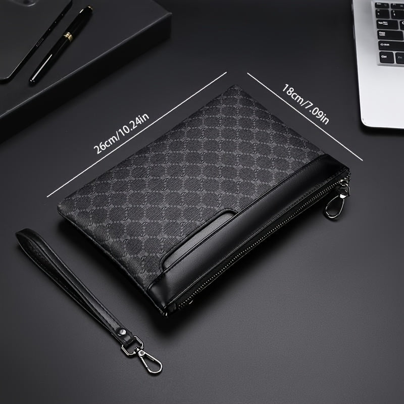 Men's Tote Bag, Handbag, Shoulder Bag, Clutch This clutch bag is suitable for business, casual travel, daily life, and other occasions. Lead fashion trends and showcase your honor. The perfect holiday gift Men's large zippere