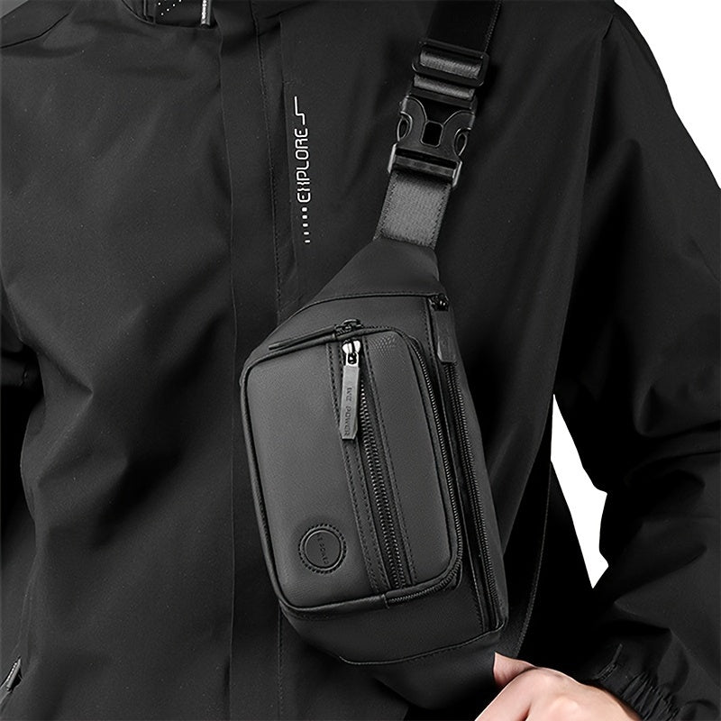 Outdoor Multifunctional Waist Pack, Men’s Lightweight Crossbody Bag Chest Bag Belt Bag, Casual Cell Phone Bag Wallet Cycling Bag