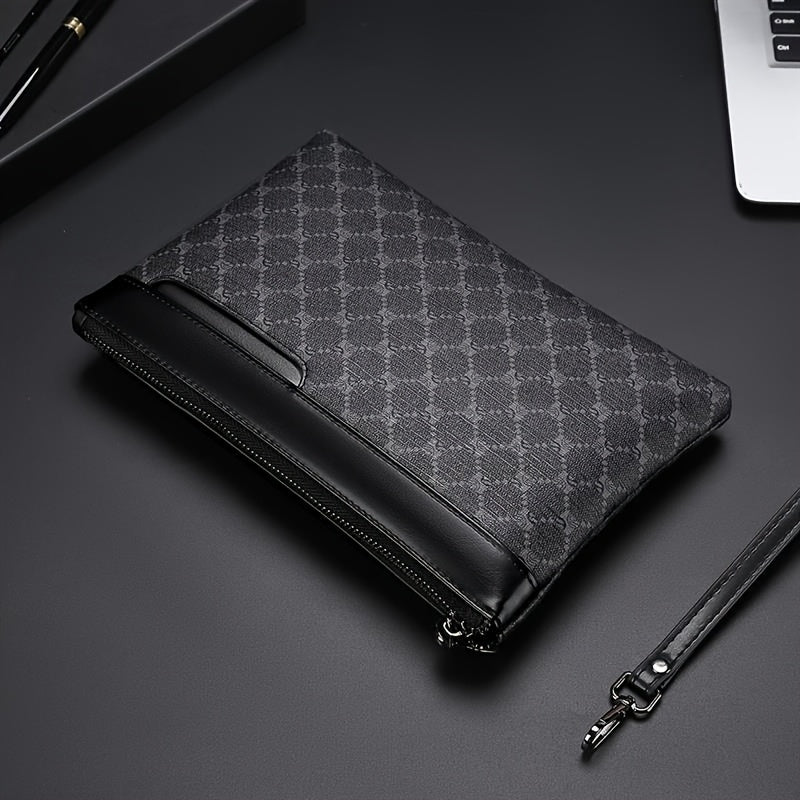 Men's Tote Bag, Handbag, Shoulder Bag, Clutch This clutch bag is suitable for business, casual travel, daily life, and other occasions. Lead fashion trends and showcase your honor. The perfect holiday gift Men's large zippere