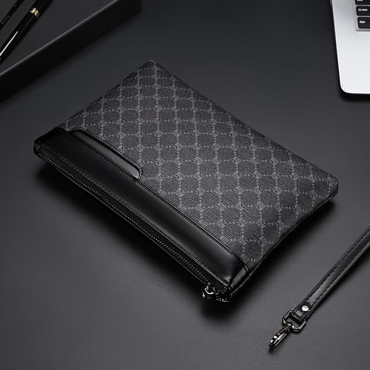 Men's Tote Bag, Handbag, Shoulder Bag, Clutch This clutch bag is suitable for business, casual travel, daily life, and other occasions. Lead fashion trends and showcase your honor. The perfect holiday gift Men's large zippere