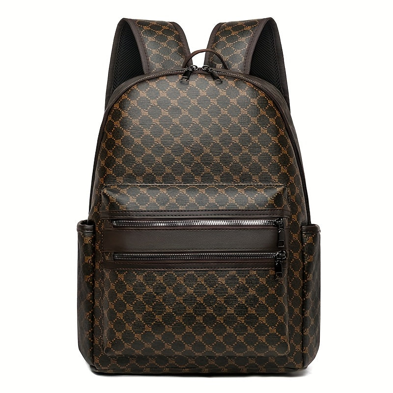 Stylish Black Backpack, Large Capacity with Adjustable Straps, Multiple Compartments & Zippered Pockets for School, Work, and Travel, Backpack for School