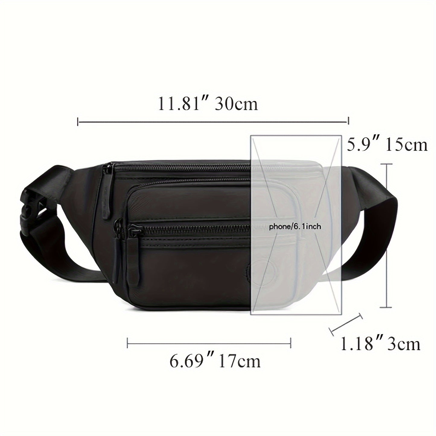 Outdoor Multifunctional Waist Pack, Men’s Lightweight Crossbody Bag Chest Bag Belt Bag, Casual Cell Phone Bag Wallet Cycling Bag