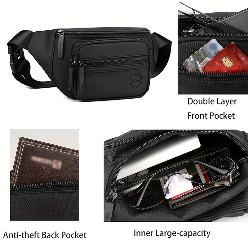 Outdoor Multifunctional Waist Pack, Men’s Lightweight Crossbody Bag Chest Bag Belt Bag, Casual Cell Phone Bag Wallet Cycling Bag