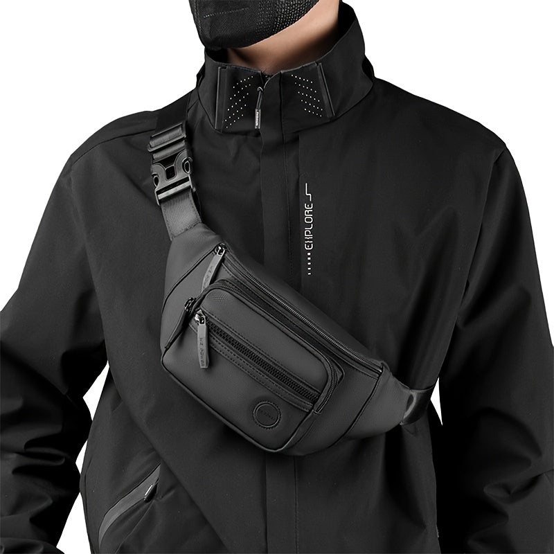 Outdoor Multifunctional Waist Pack, Men’s Lightweight Crossbody Bag Chest Bag Belt Bag, Casual Cell Phone Bag Wallet Cycling Bag