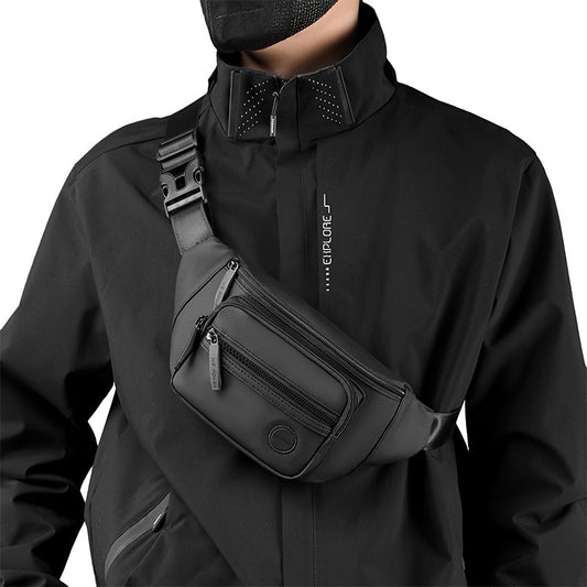 Outdoor Multifunctional Waist Pack, Men’s Lightweight Crossbody Bag Chest Bag Belt Bag, Casual Cell Phone Bag Wallet Cycling Bag