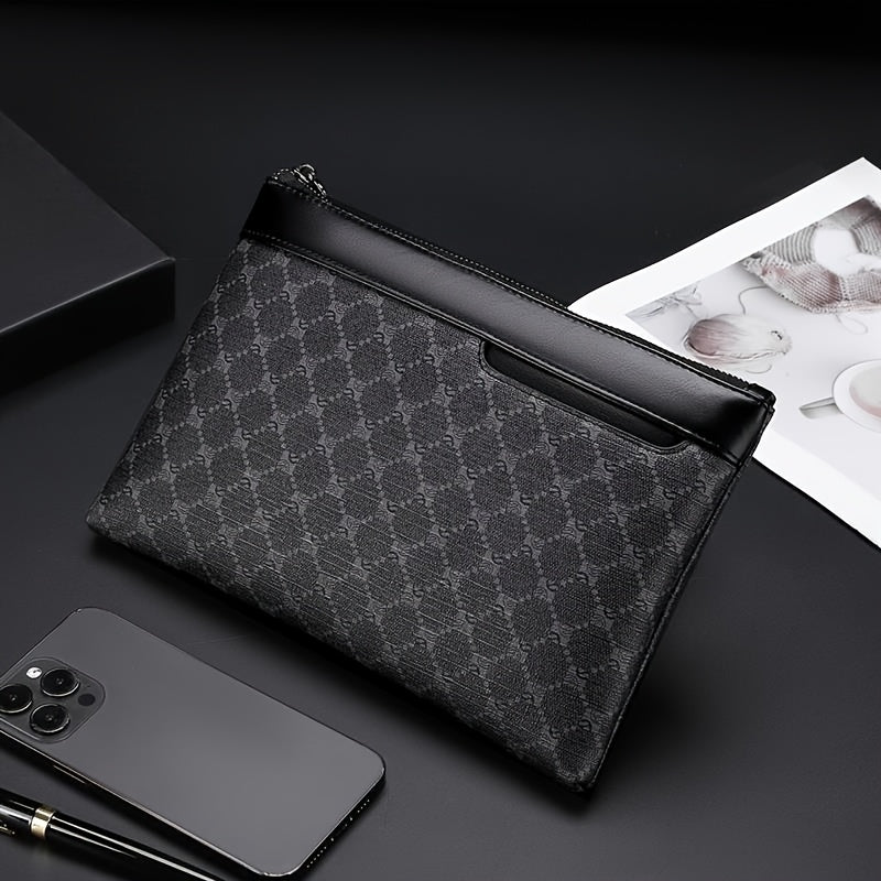 Men's Tote Bag, Handbag, Shoulder Bag, Clutch This clutch bag is suitable for business, casual travel, daily life, and other occasions. Lead fashion trends and showcase your honor. The perfect holiday gift Men's large zippere