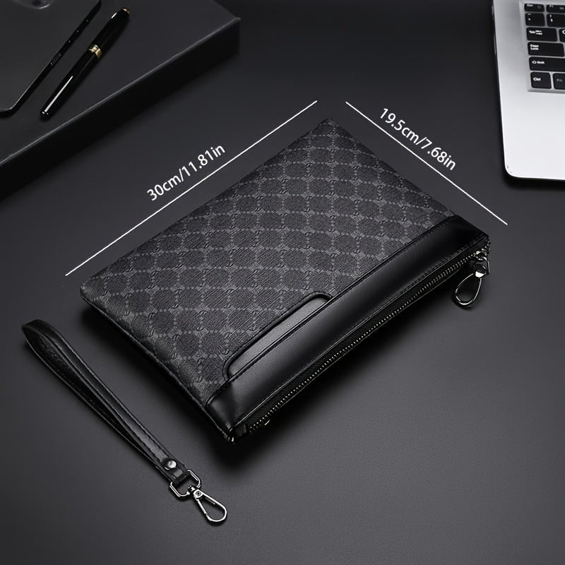 Men's Tote Bag, Handbag, Shoulder Bag, Clutch This clutch bag is suitable for business, casual travel, daily life, and other occasions. Lead fashion trends and showcase your honor. The perfect holiday gift Men's large zippere