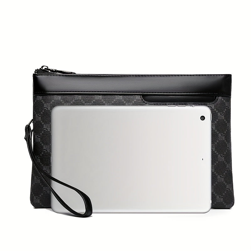 Men's Tote Bag, Handbag, Shoulder Bag, Clutch This clutch bag is suitable for business, casual travel, daily life, and other occasions. Lead fashion trends and showcase your honor. The perfect holiday gift Men's large zippere